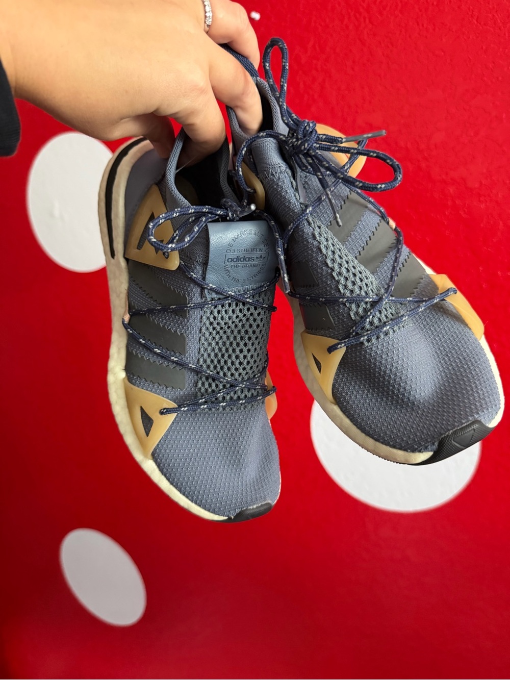 adidas Women's Navy and Tan Athletic Sneakers